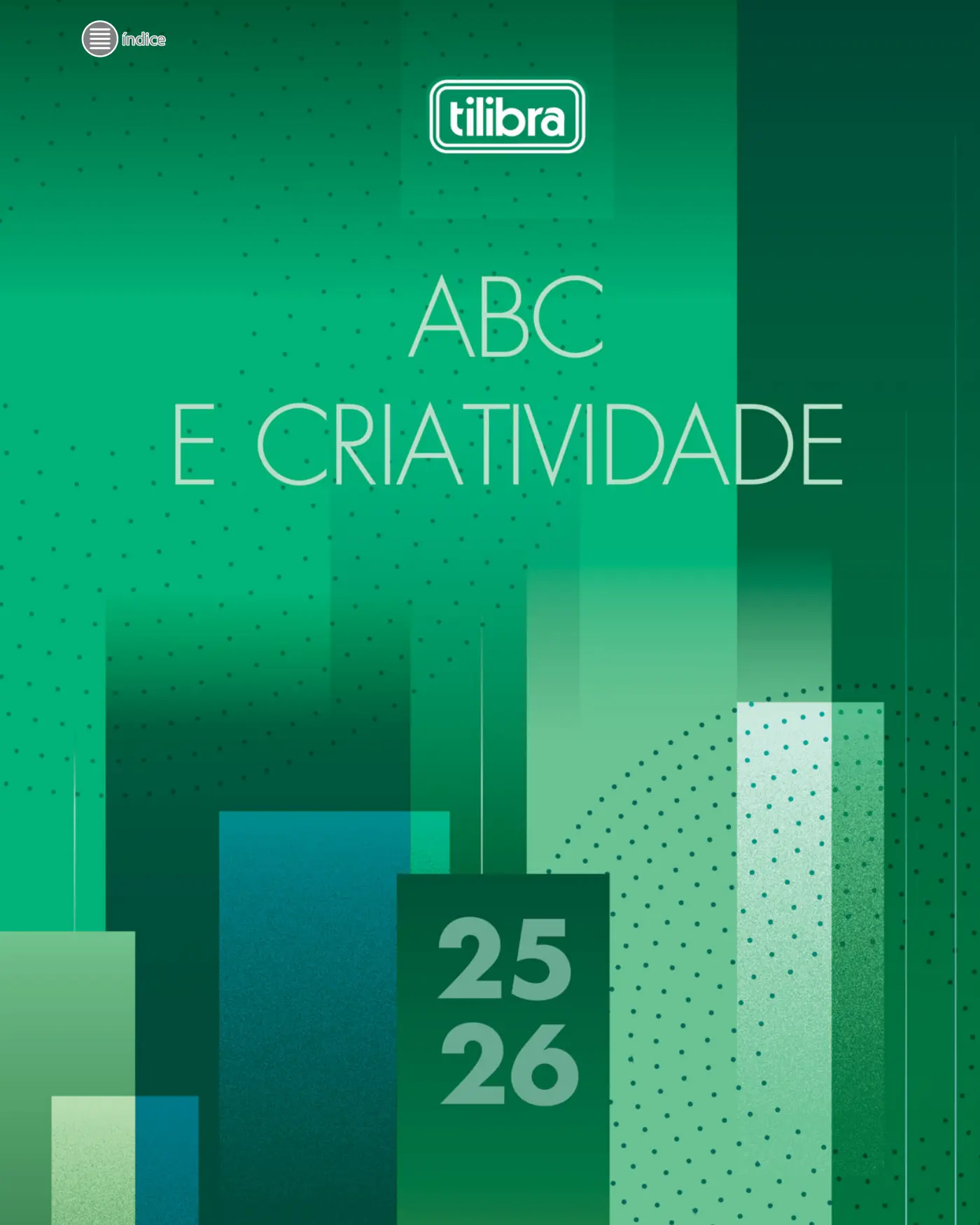 Capa do catálogo Tilibra ABC e Criatividade 2025/26
